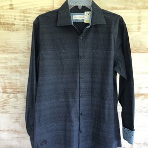 John Lennon Men’s Navy Blue Button Up Shirt Size M